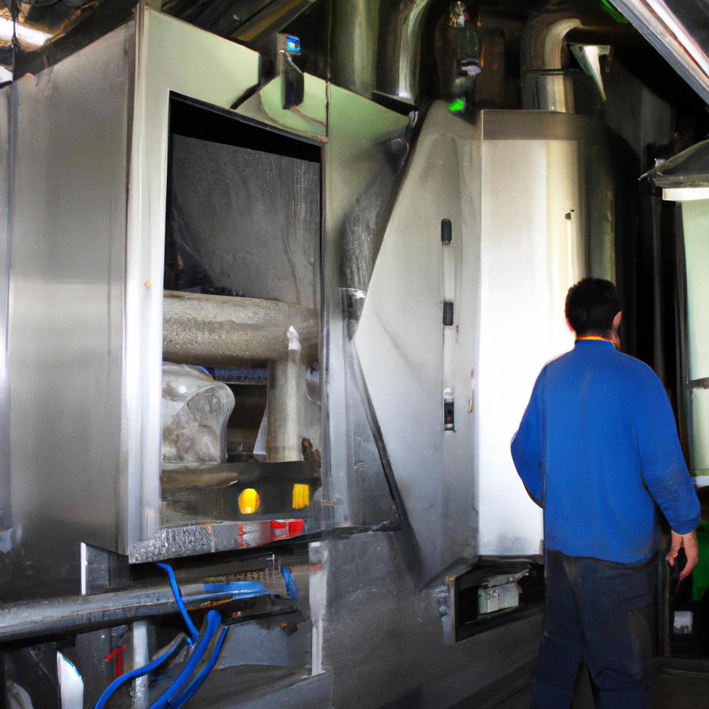 Person operating biomass energy equipment
