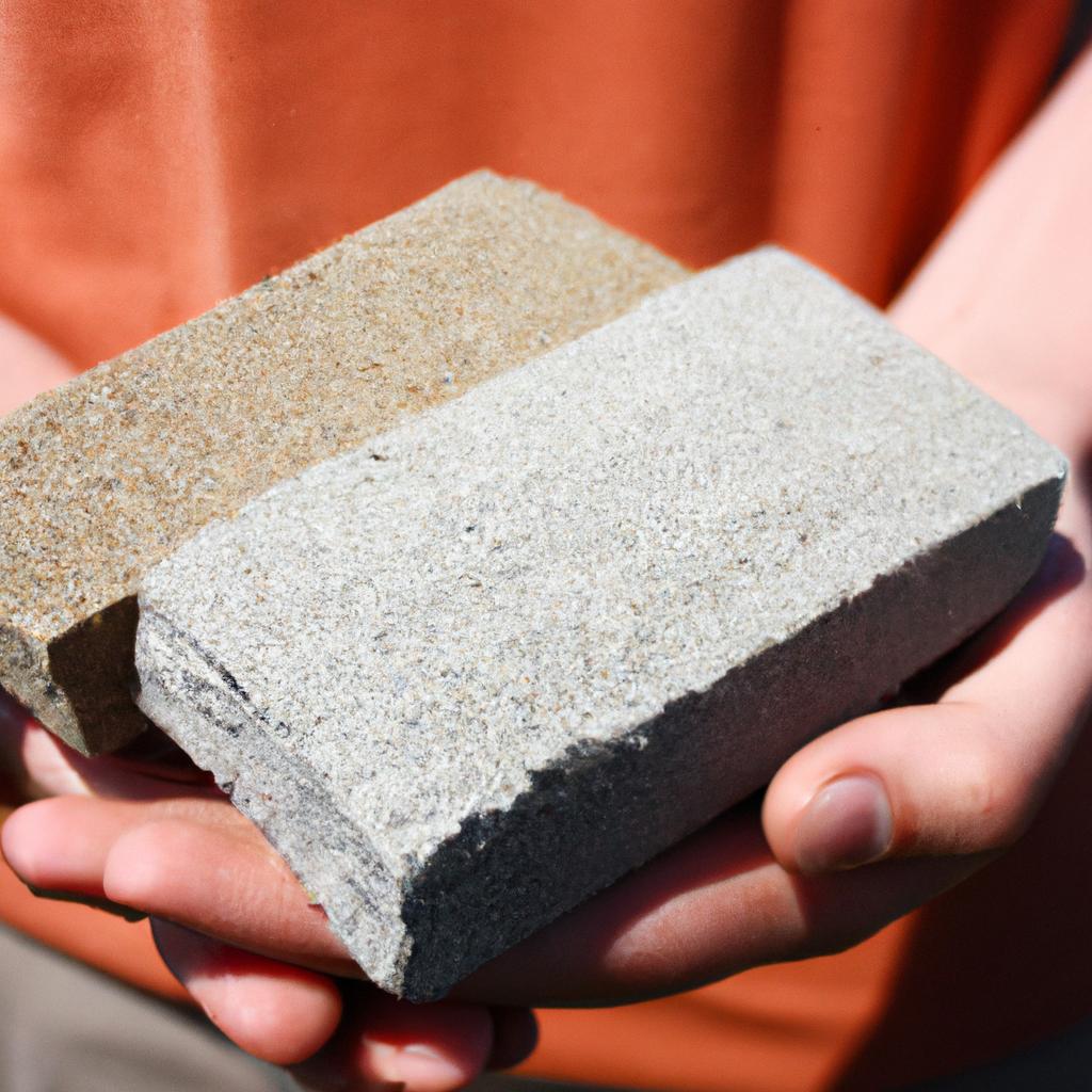 Person holding eco-friendly building materials